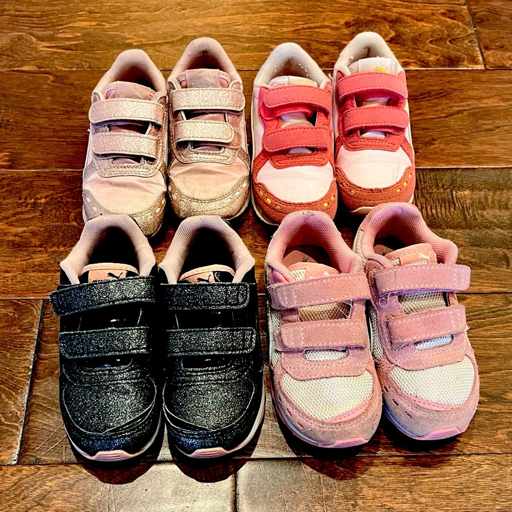 Lot of 4 Toddler Puma Sneakers